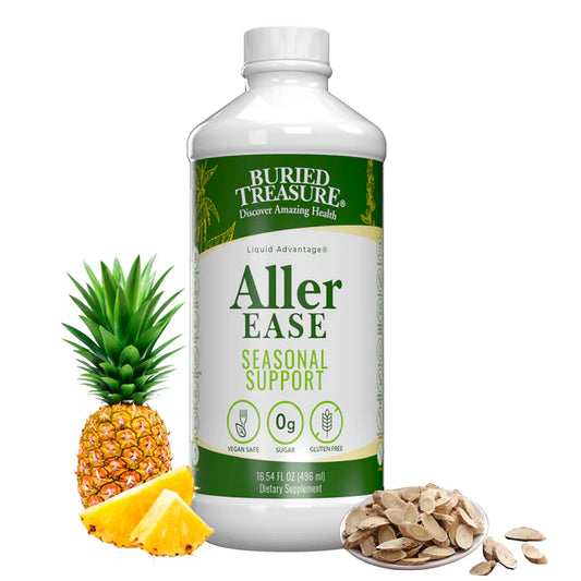 Aller Ease - Respiratory Health Liquid Supplement with Quercetin, Bromelain, Vitamin C, and Zinc, Supports Healthy Immune Function and Sinus Comfort, Non-Drowsy Formula, 16 fl oz