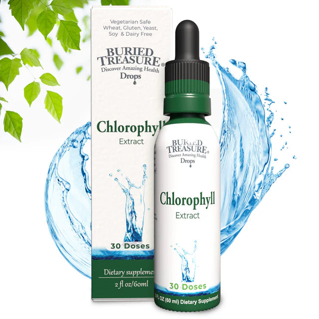 Chlorophyll Drops - Liquid Chlorophyll Supplement for Detoxification and Cleansing Support, 50mg per Serving