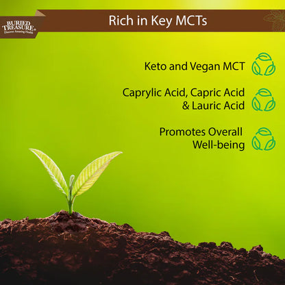 MCT Oil – Keto and Vegan MCTs C8, C10, C12 from Coconuts. Fatty Acid Brain & Body Fuel, Flavorless, Perfect in Coffee, Tea & Protein Shakes 96 Servings