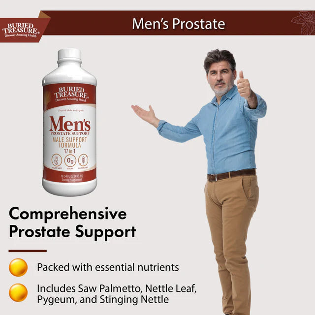 Men’s Prostate Formula – Supports Prostate Health with Saw Palmetto, Stinging Nettle, Pygeum, Selenium, Zinc, and More – Non-GMO, Gluten-Free, 16 fl oz