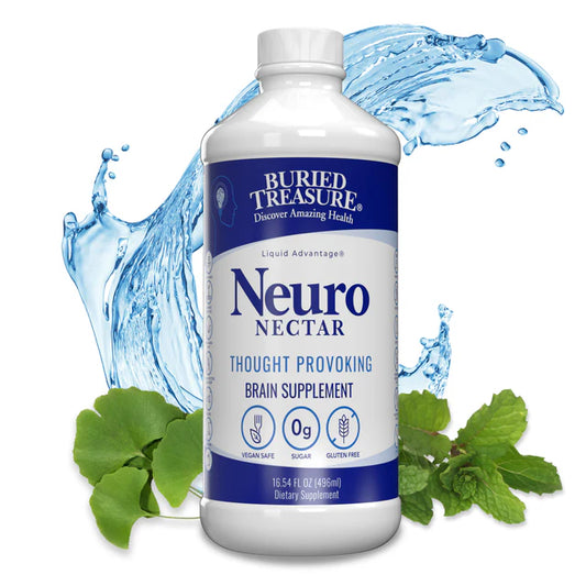 Neuro Nectar Liquid Brain Nutrition - Supports Cognitive Function, Mental Clarity, and Focus with B-Vitamins, DHA Omega 3, Ginkgo Biloba, and Herbal Extracts - 16 oz