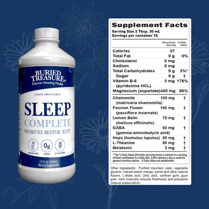 Sleep Complete Sleep Supplement with Melatonin Now with 0g sugar, 16 servings