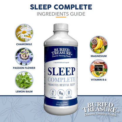 Sleep Complete Sleep Supplement with Melatonin Now with 0g sugar, 16 servings